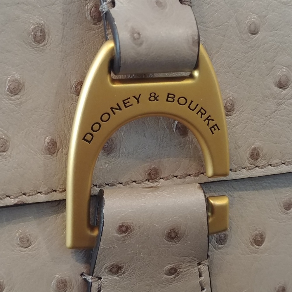 Dooney & Bourke Oyster Grey Ostrich Kyra Crossbody - Picture 7 of 9